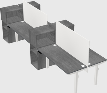 Shared electric desk + cabinet