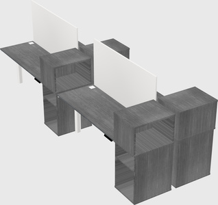 Shared electric desk + cabinet
