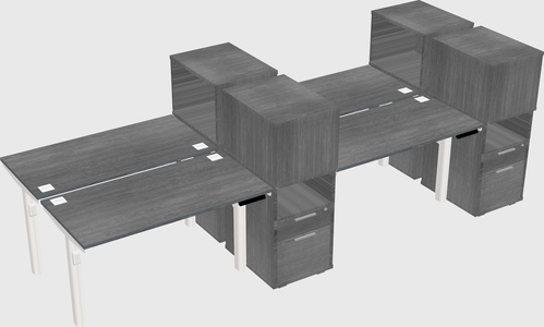 Shared electric desk + cabinet
