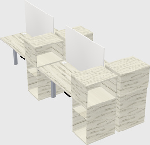 Shared electric desk + cabinet