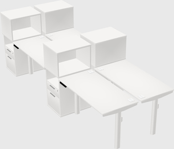 Shared electric desk + cabinet