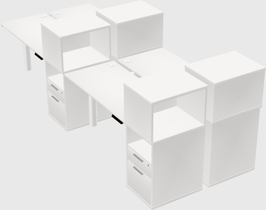 Shared electric desk + cabinet