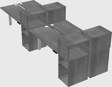 Shared electric desk + cabinet