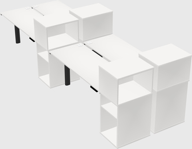 Shared electric desk + cabinet