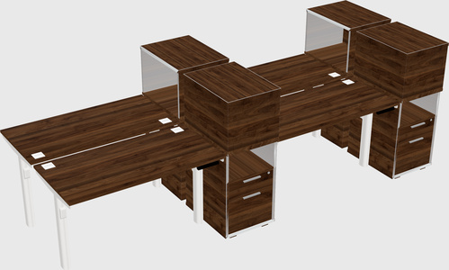 Shared electric desk + cabinet