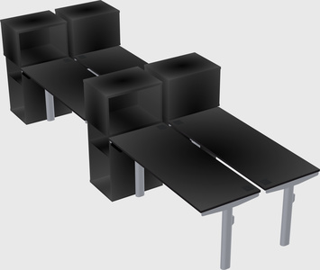 Shared electric desk + cabinet
