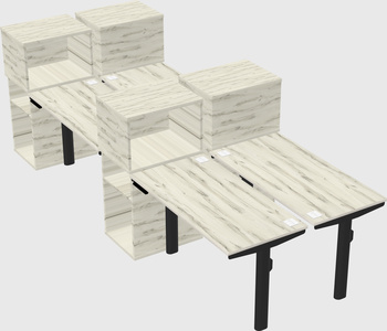 Shared electric desk + cabinet
