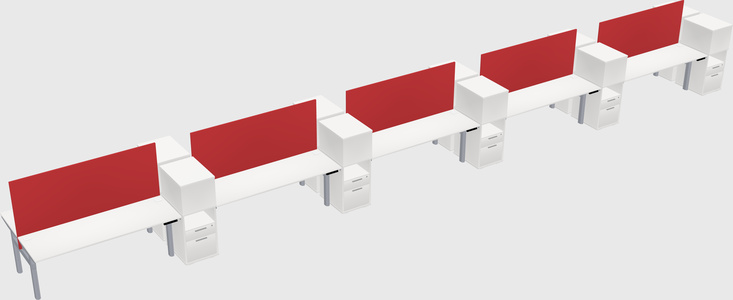 Shared electric desk + cabinet