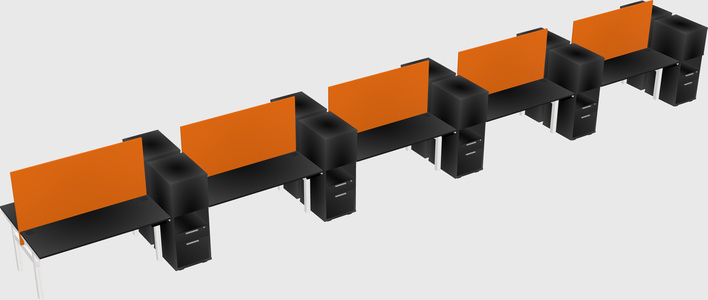 Shared electric desk + cabinet