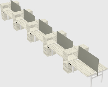 Shared electric desk + cabinet