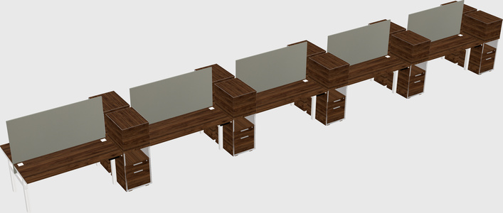 Shared electric desk + cabinet