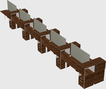 Shared electric desk + cabinet
