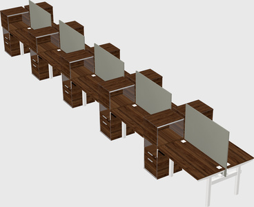 Shared electric desk + cabinet