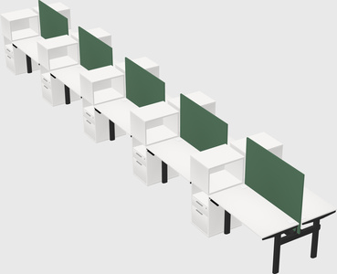 Shared electric desk + cabinet