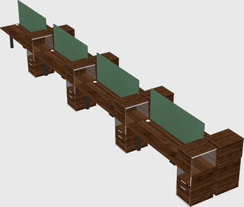 Shared electric desk + cabinet