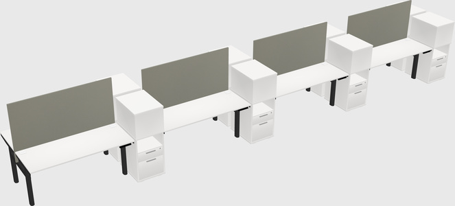 Shared electric desk + cabinet