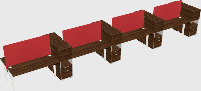 Shared electric desk + cabinet