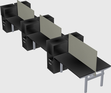 Shared electric desk + cabinet