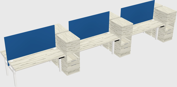 Shared electric desk + cabinet