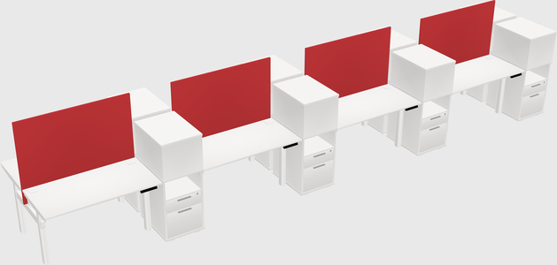 Shared electric desk + cabinet