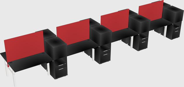 Shared electric desk + cabinet