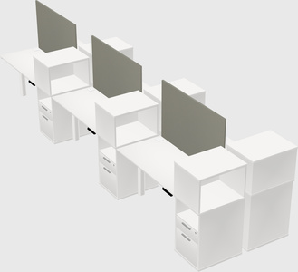 Shared electric desk + cabinet