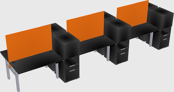 Shared electric desk + cabinet