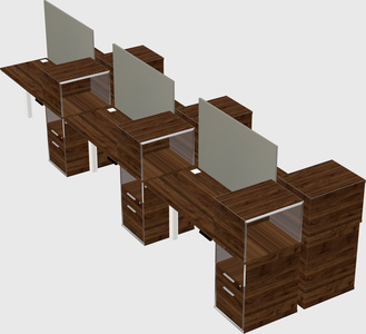 Shared electric desk + cabinet