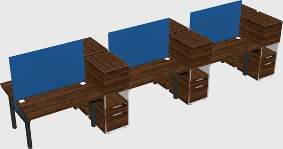 Shared electric desk + cabinet