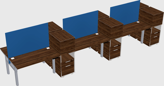 Shared electric desk + cabinet