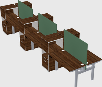 Shared electric desk + cabinet