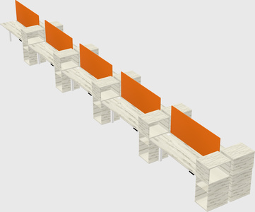 Shared electric desk + cabinet