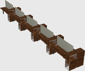 Shared electric desk + cabinet