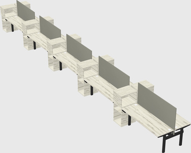 Shared electric desk + cabinet