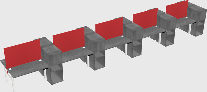 Shared electric desk + cabinet