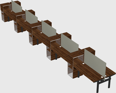 Shared electric desk + cabinet