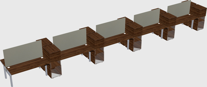 Shared electric desk + cabinet