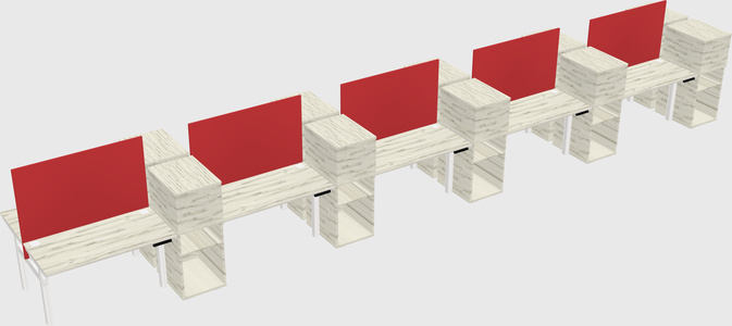 Shared electric desk + cabinet