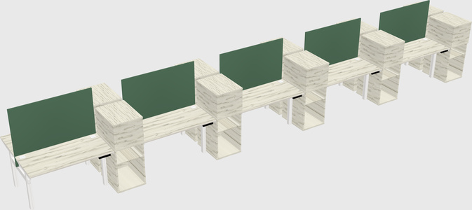 Shared electric desk + cabinet