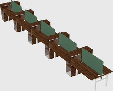 Shared electric desk + cabinet