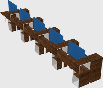 Shared electric desk + cabinet