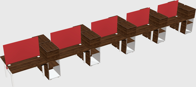 Shared electric desk + cabinet