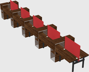Shared electric desk + cabinet