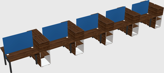 Shared electric desk + cabinet