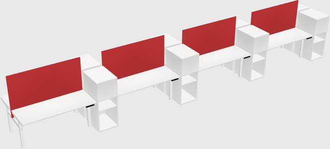 Shared electric desk + cabinet