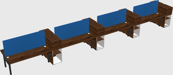 Shared electric desk + cabinet