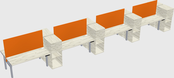 Shared electric desk + cabinet