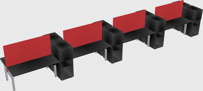 Shared electric desk + cabinet