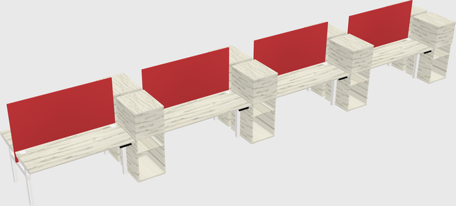 Shared electric desk + cabinet