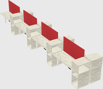 Shared electric desk + cabinet